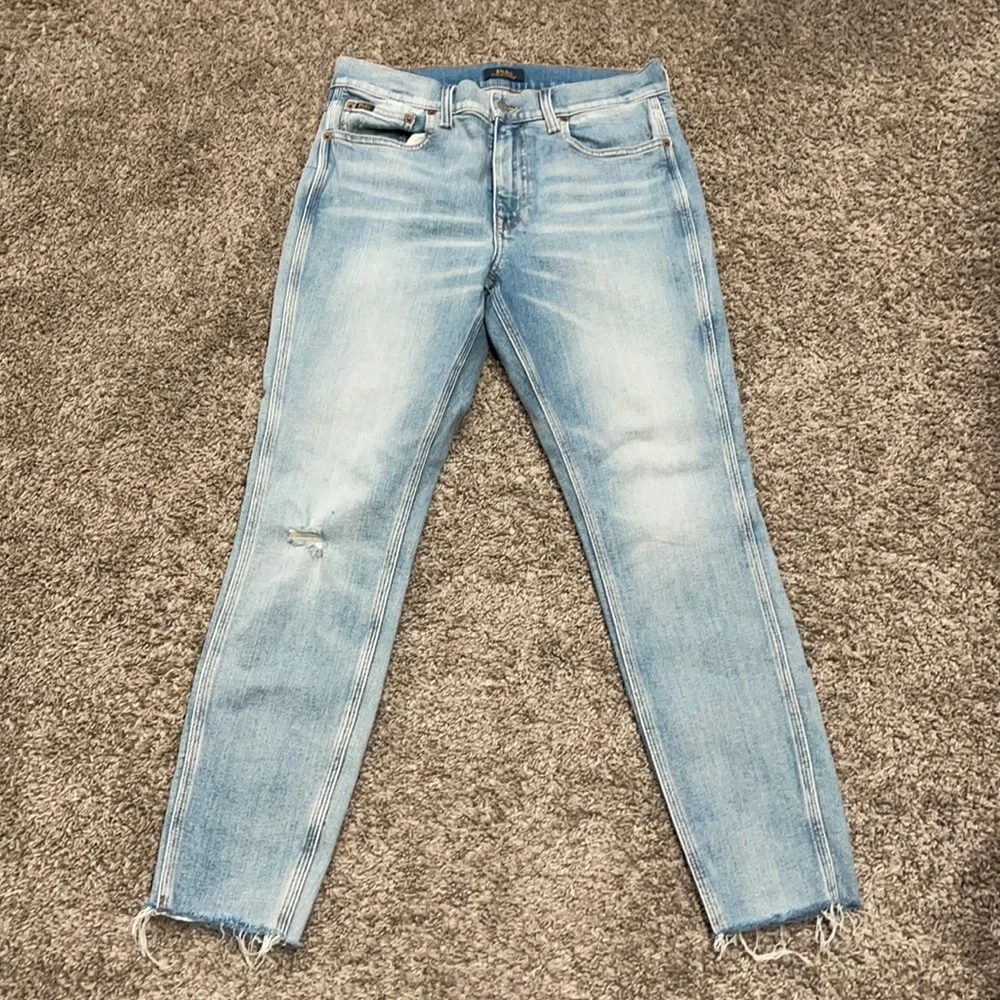 Polo Ralph Lauren The Tompkins Min Rise Skinny Crop Denim Jean Size 29